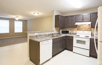 Kitchen with cabinets